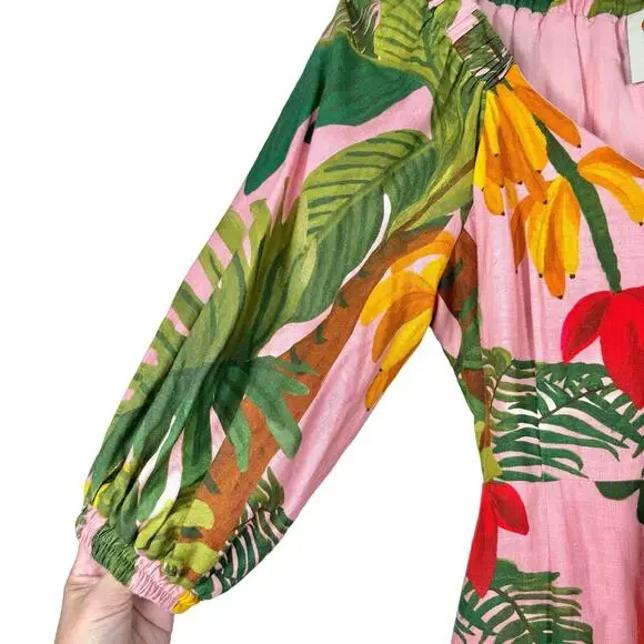 Farm Rio Mixed Print Midi Wrap Dress Small NWT - Picture 9 of 16